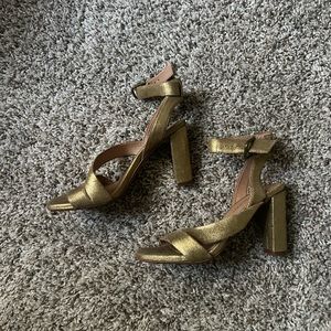 Madewell Gold Strapey Heel (6)